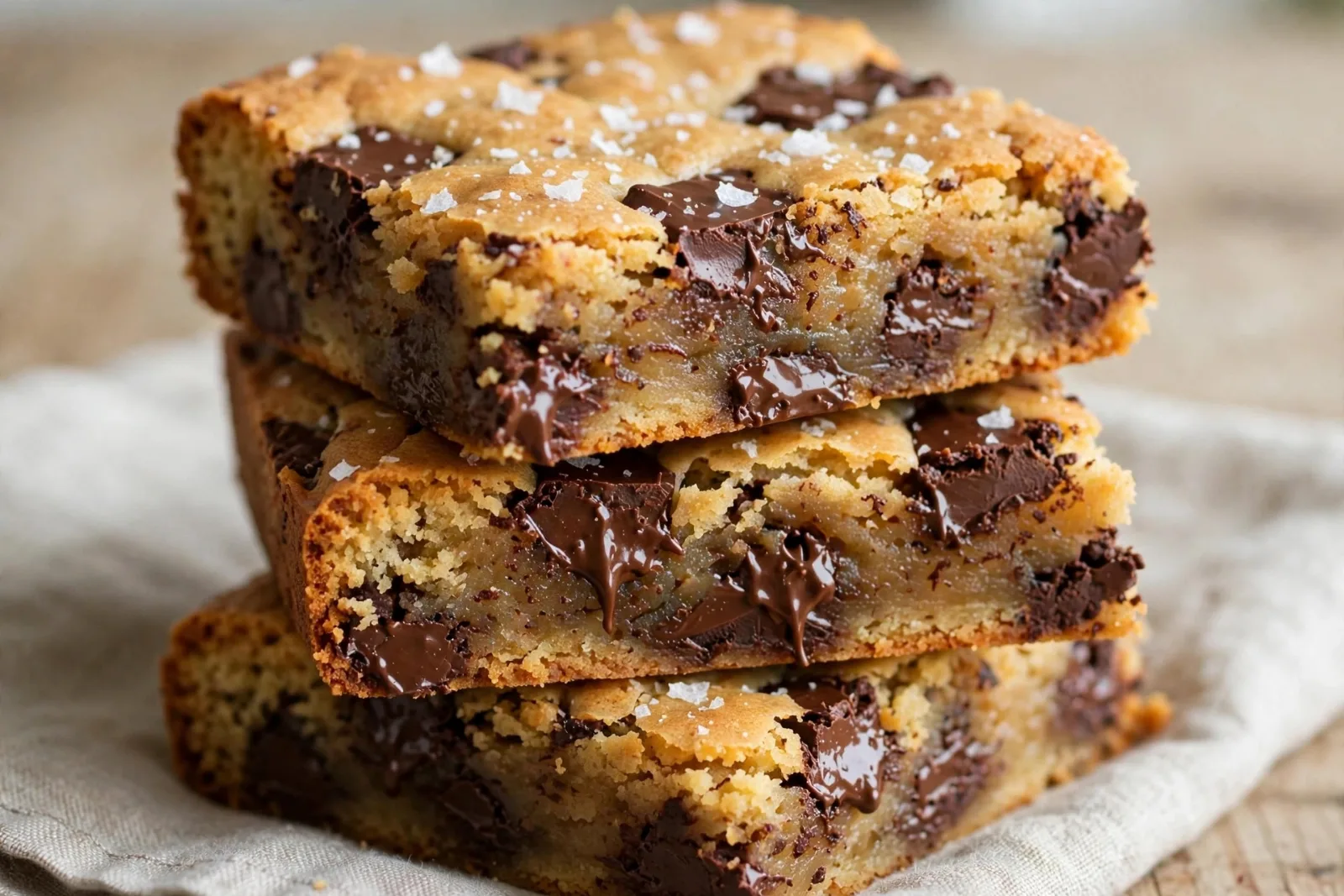 Brown Butter Chocolate Chunk Blondies with Flaky Sea Salt