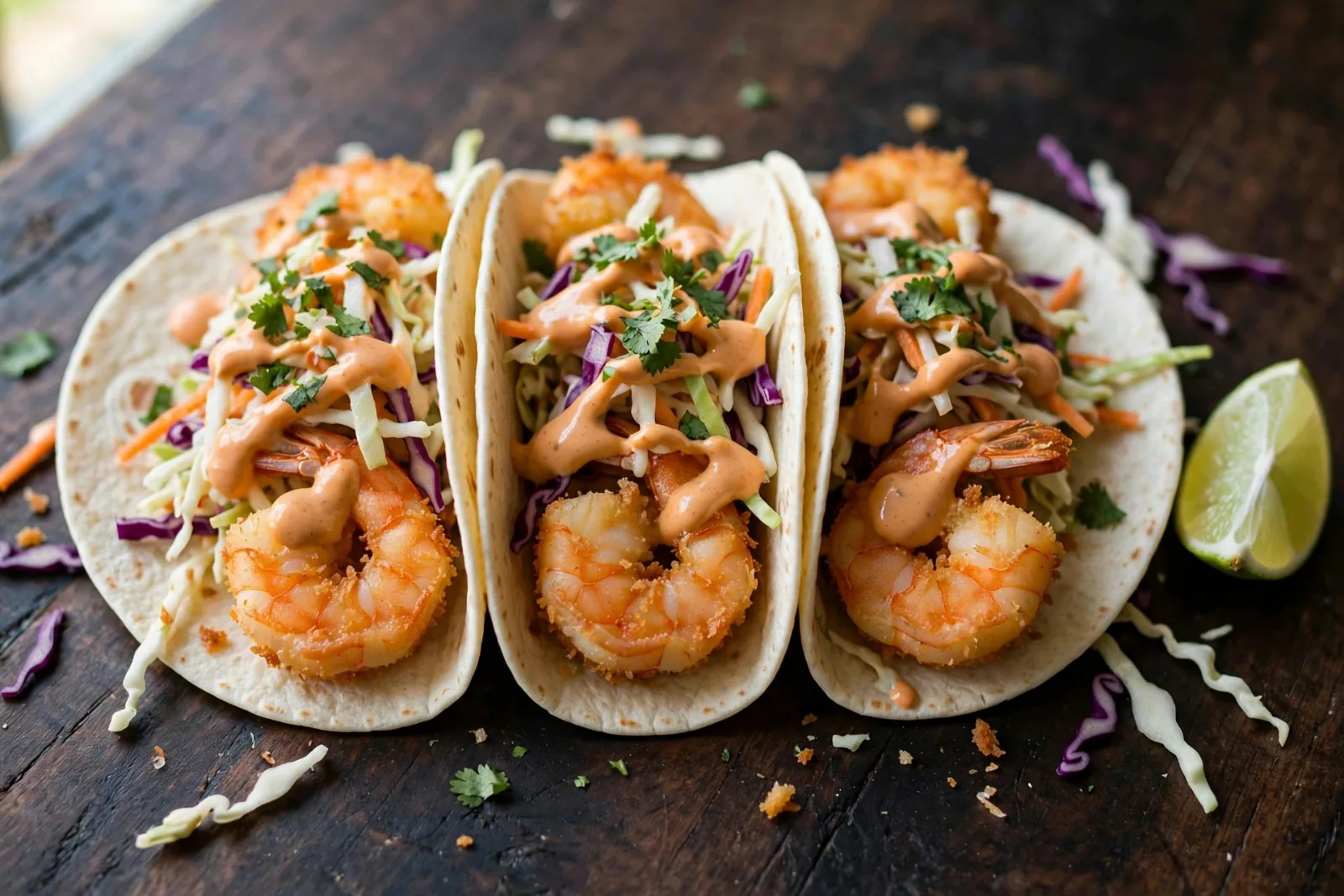 Crispy Bang Bang Shrimp Tacos