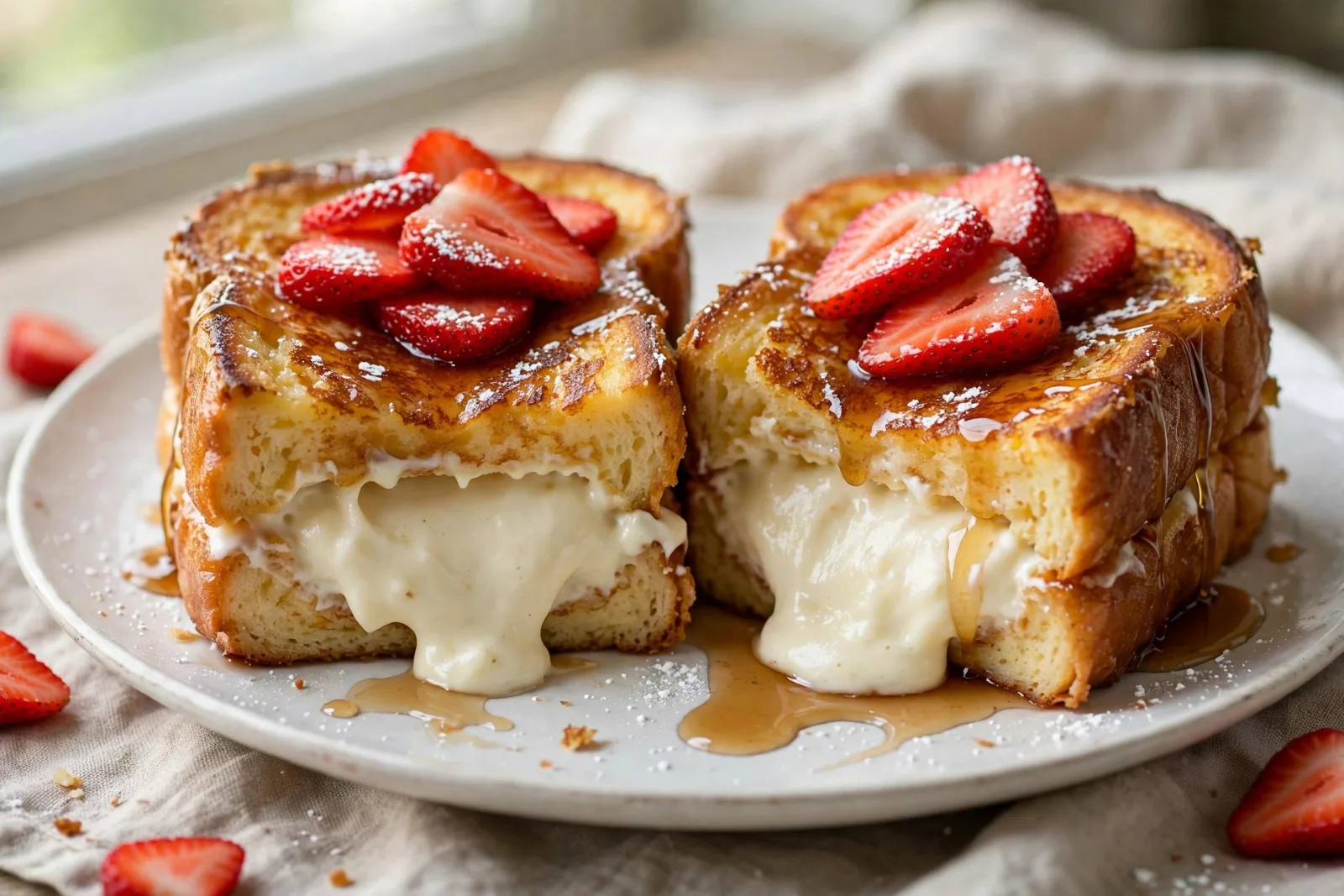 Strawberry Cheesecake Stuffed French Toast