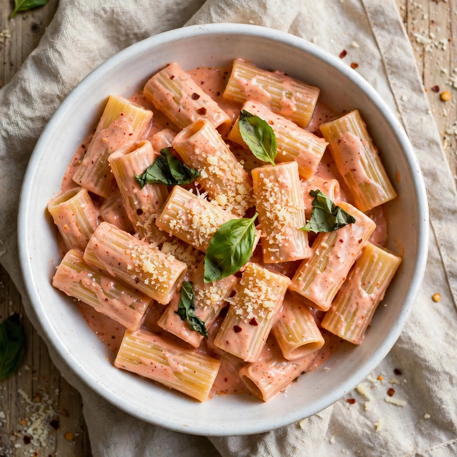 Creamy Spicy Rigatoni alla Vodka
